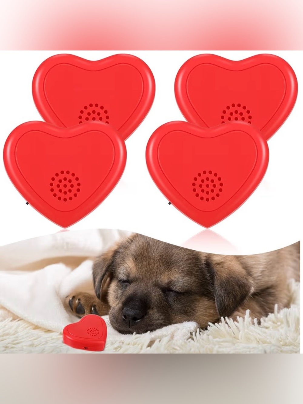 Puppy Heartbeat Simulator 4 Pack Dog Cat Anxiety Sleep Aid Replacement Toy
